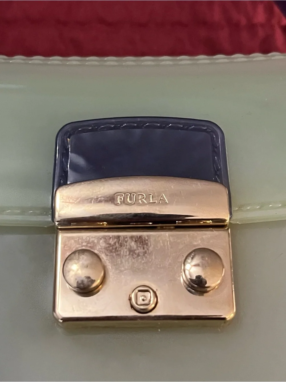 Furla Candy Bon Bon Mini Purple Cream Jelly Crossbody Bag